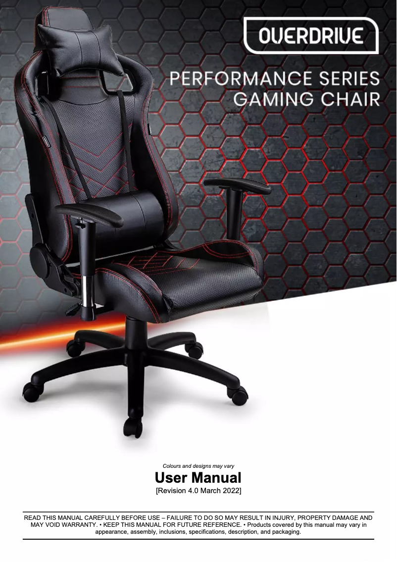 Página 1 del manual Manual de usuario Overdrive Performance Series