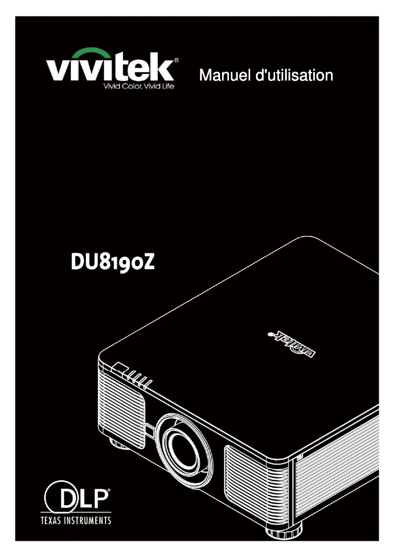 Page 1 de la notice Manuel utilisateur Vivitek DU8193Z