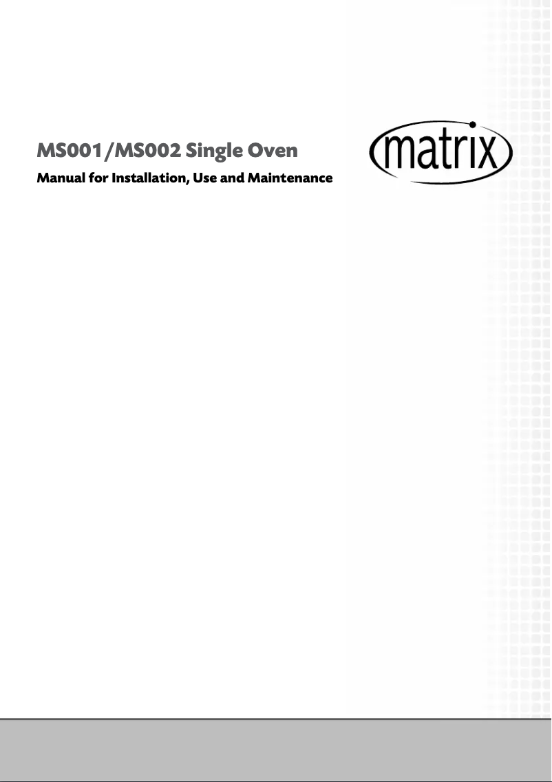 Página 1 del manual Manual de usuario Matrix MS001WH