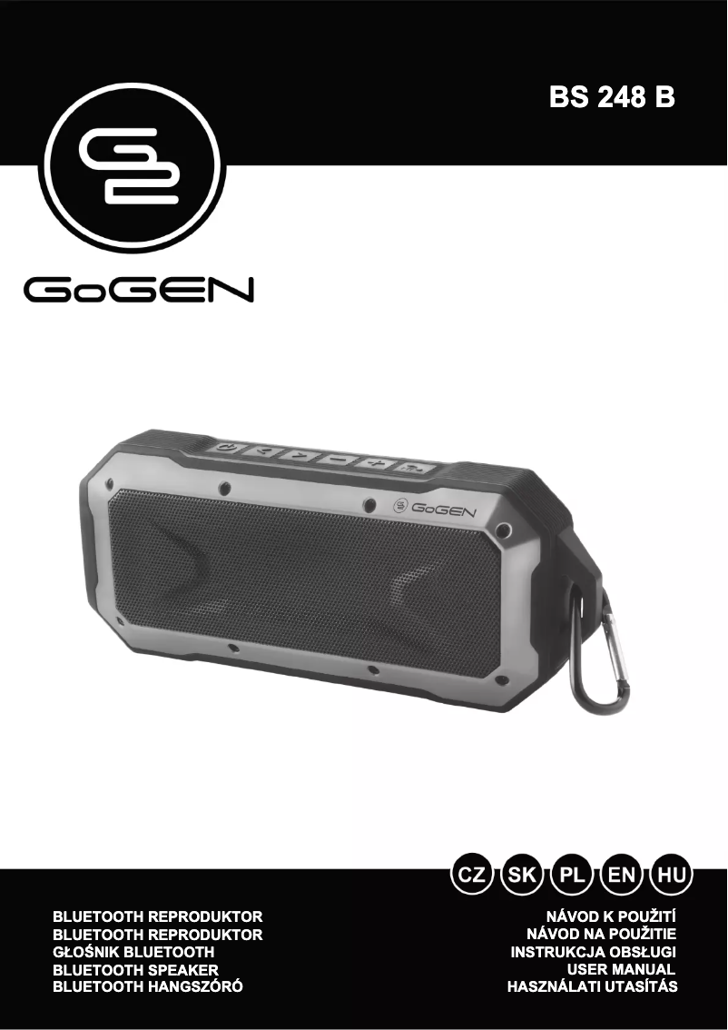 Page n°1 - Manuel utilisateur GoGen BS 248B