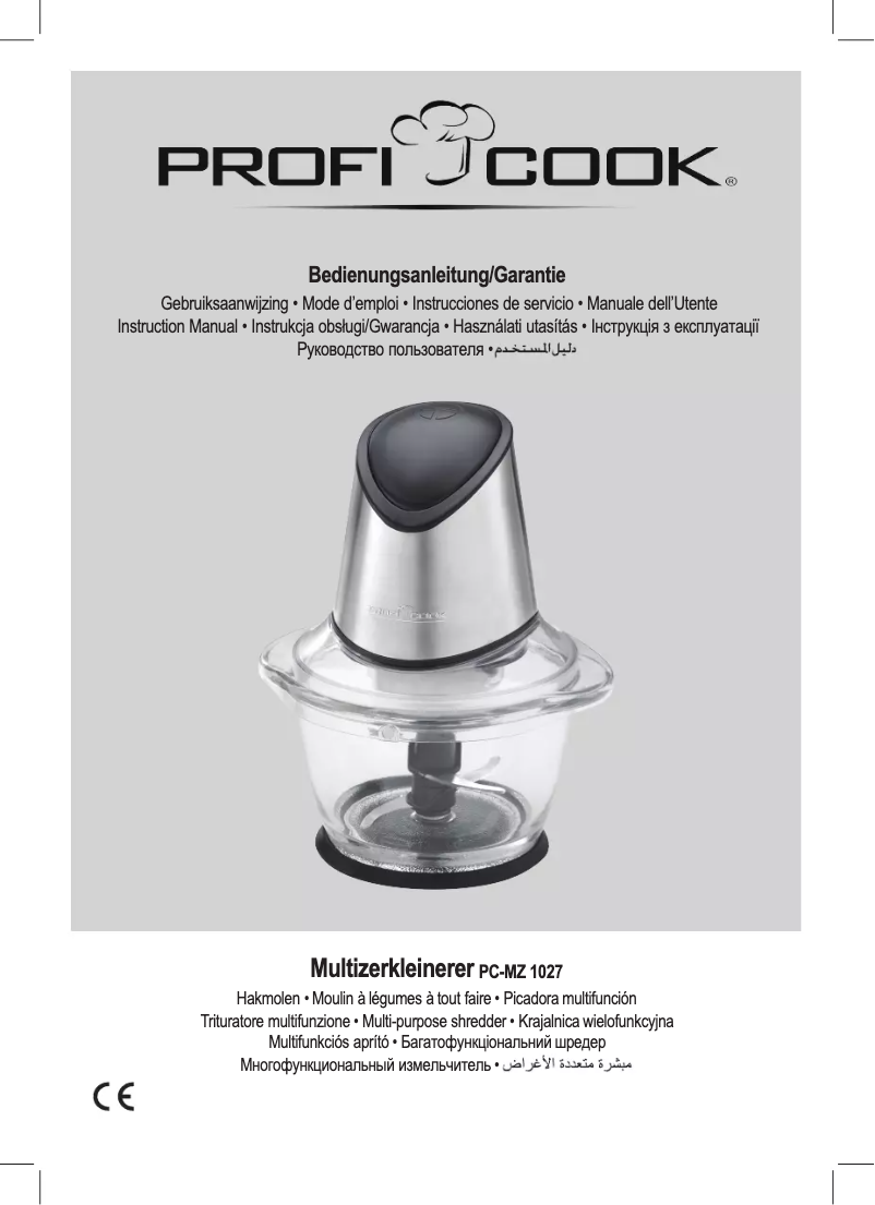 Page 1 of the manual User Manual ProfiCook PC-MZ 1027