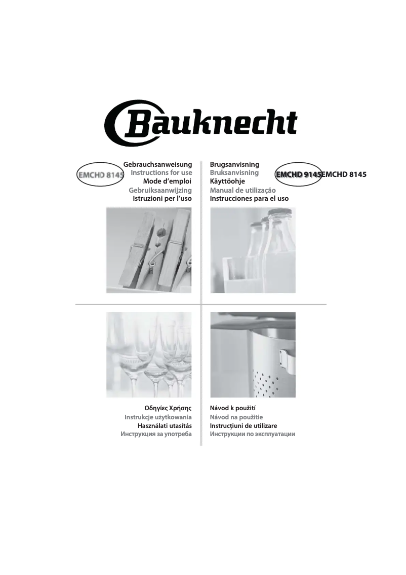 Page n°1 - Manuel utilisateur Bauknecht EMCHD 8145