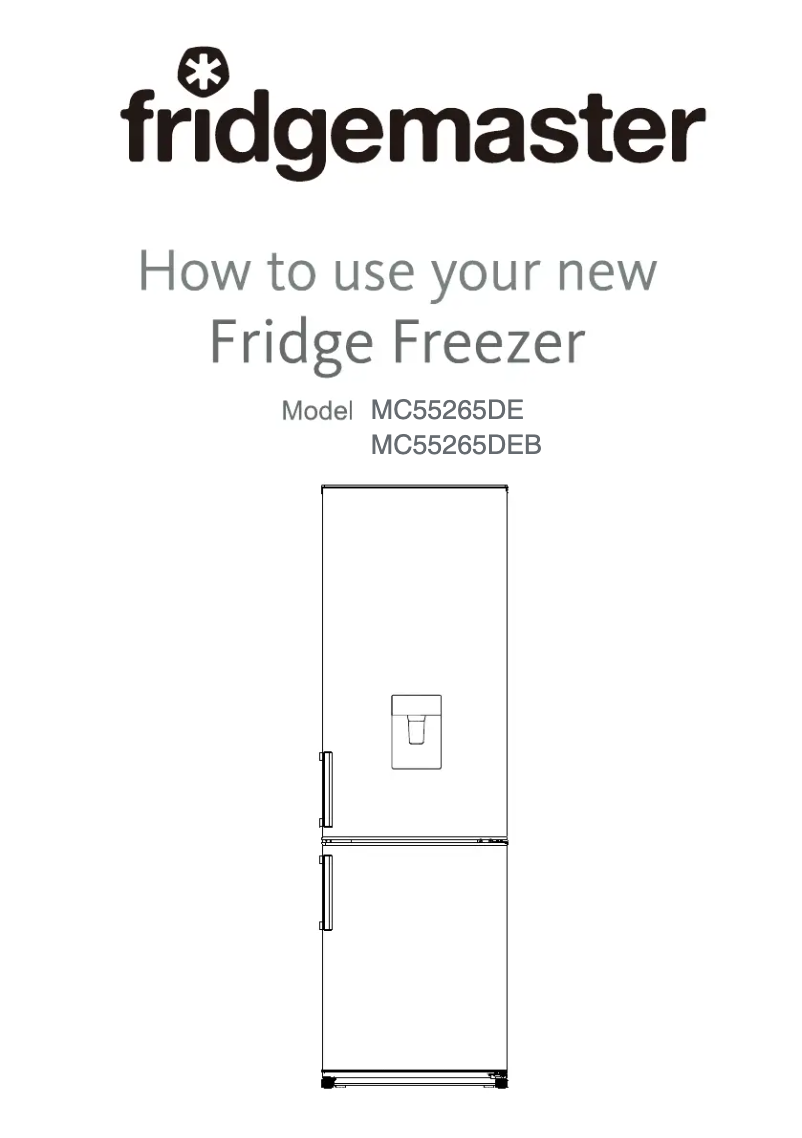 Page n°1 - Manuel utilisateur Fridgemaster MC55265E