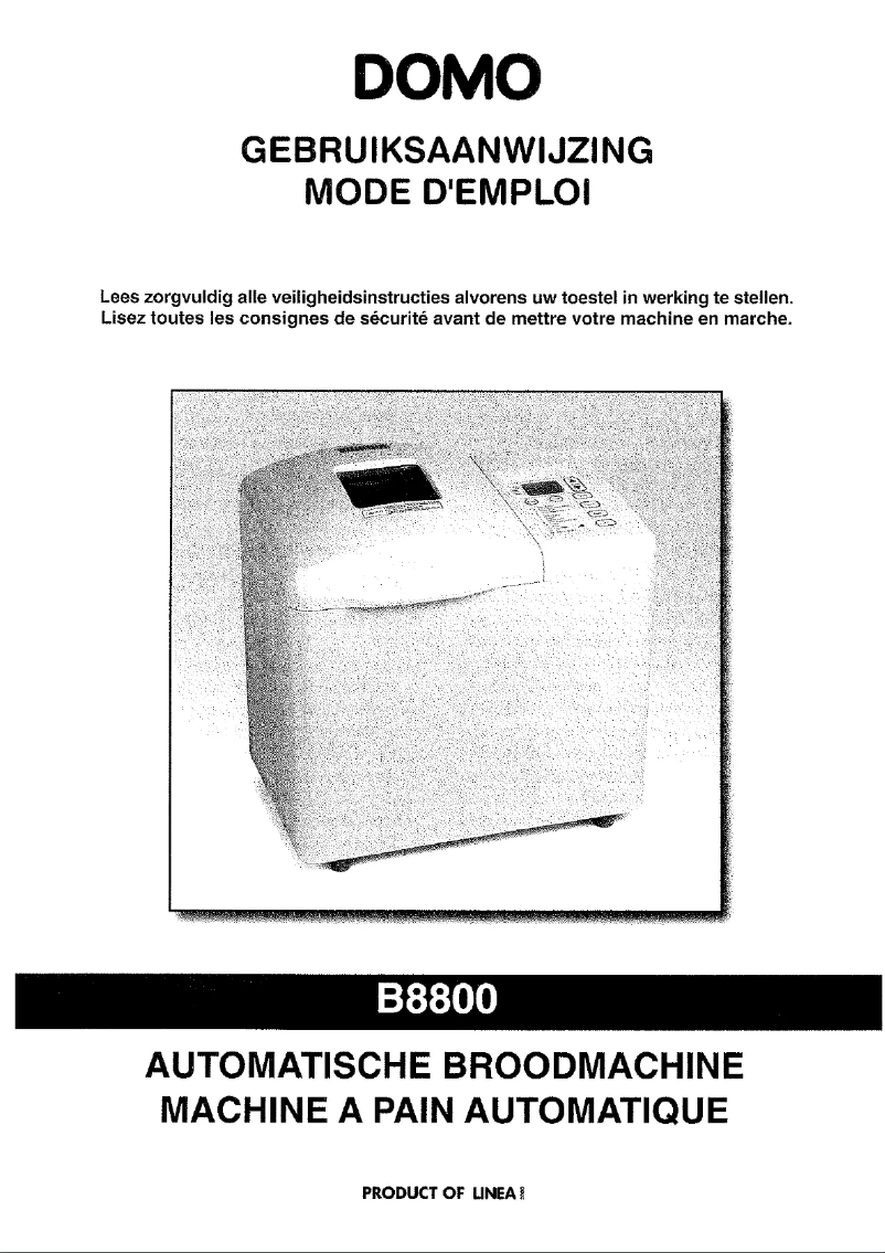 Image de la première page du manuel de l'appareil B8800