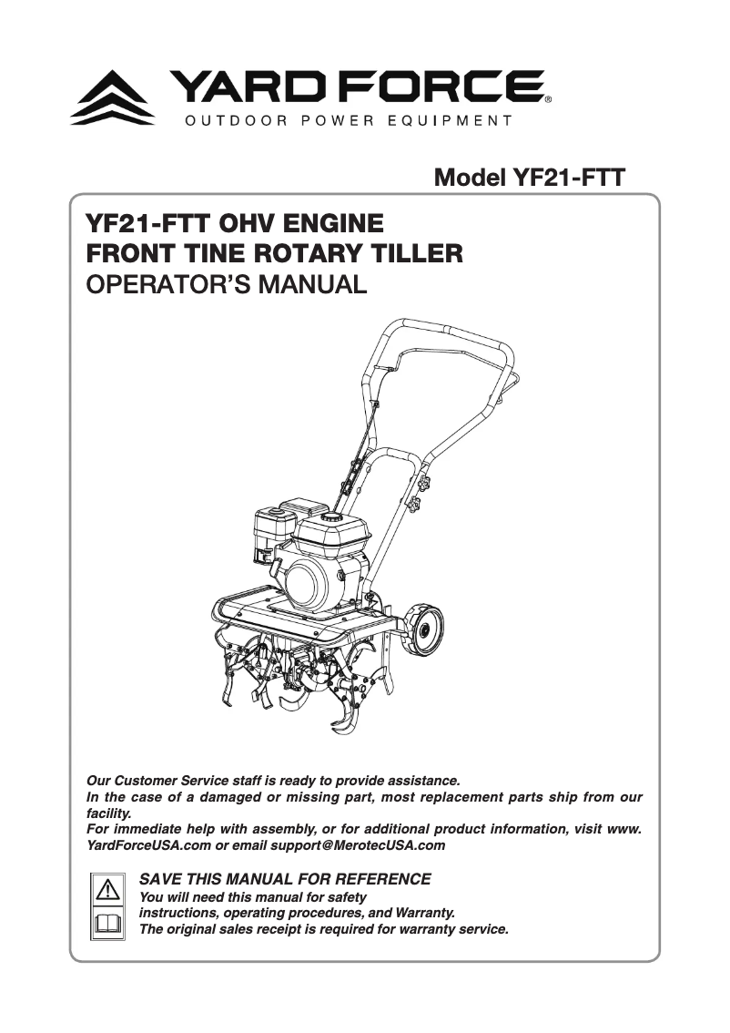 Página 1 del manual Manual de usuario Yard Force YF21-FTT