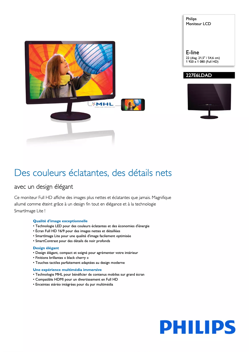 Image de la première page du manuel de l'appareil 227E6LDAD