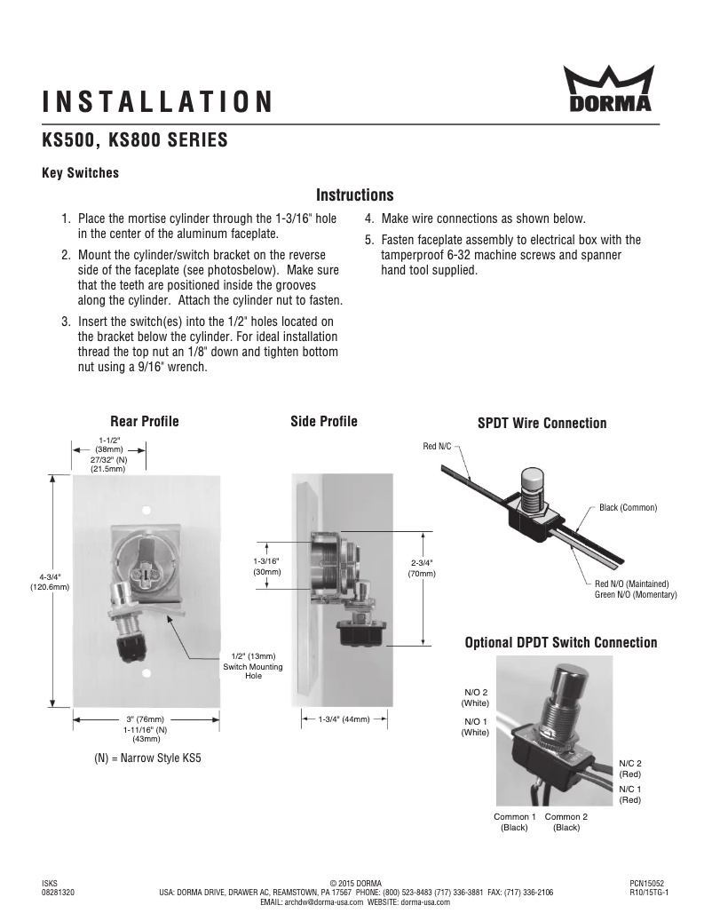 Image de la première page du manuel de l'appareil KS800