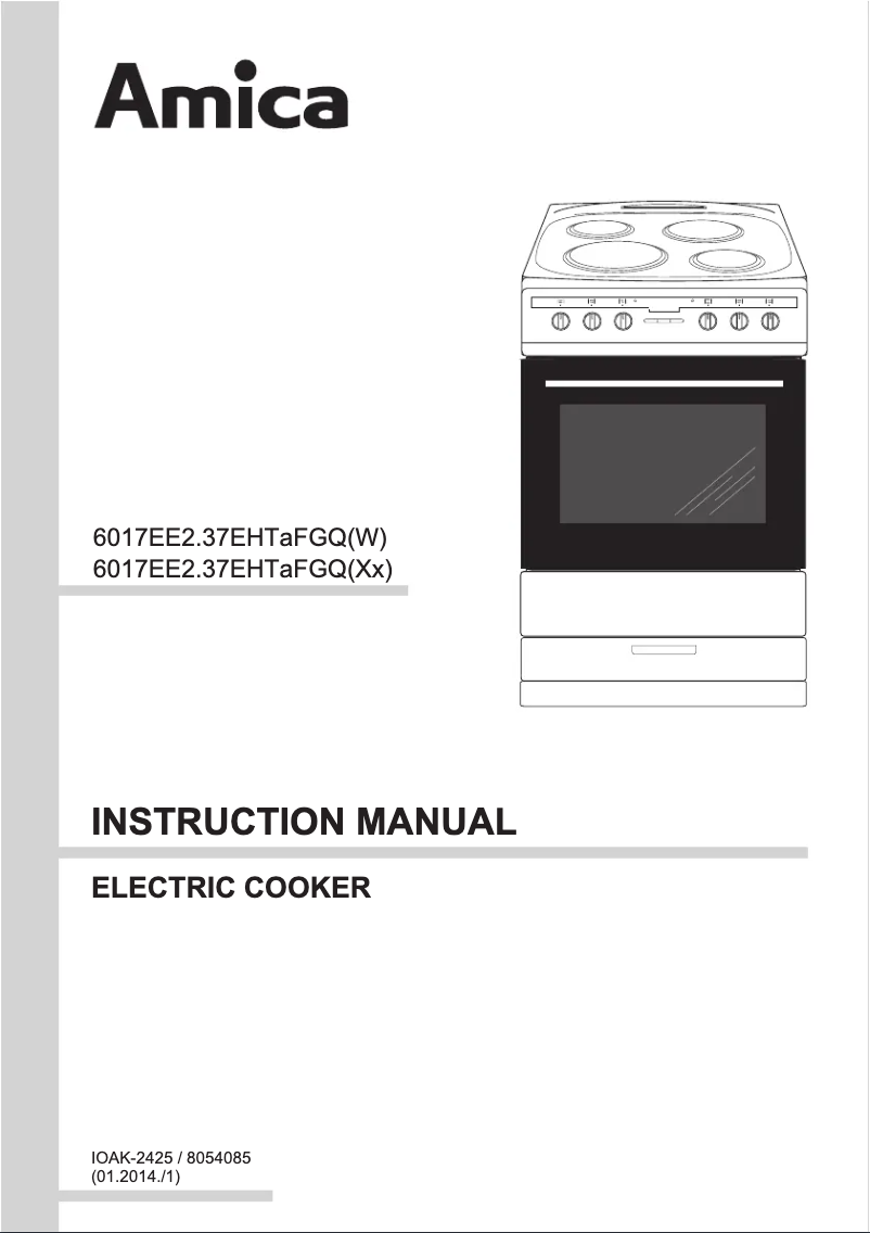 Page 1 de la notice Manuel utilisateur Amica 608EE2TA