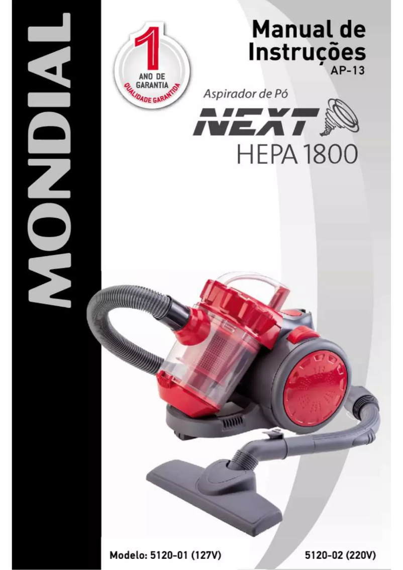 Page 1 de la notice Manuel utilisateur Mondial Next Hepa 1800 AP-13