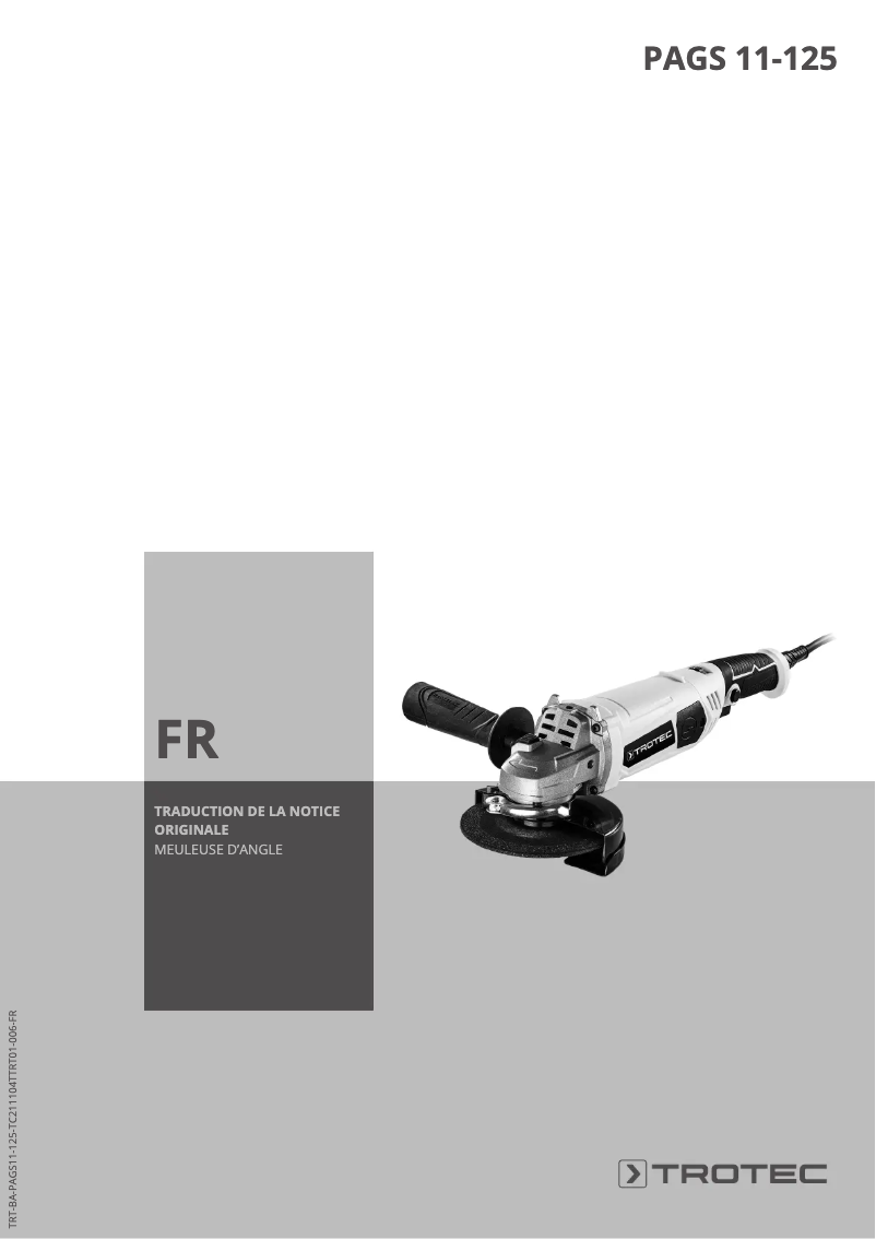 Image de la première page du manuel de l'appareil PAGS 11-125