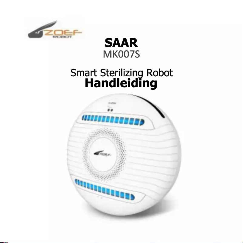 Page n°1 - Manuel utilisateur Zoef Robot Saar MK007S