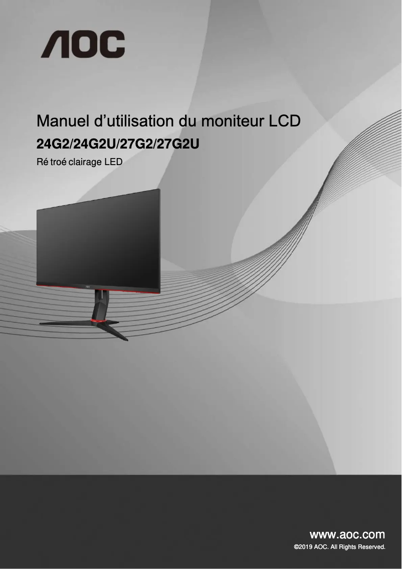 Page n°1 - Manuel utilisateur AOC 27G2U5