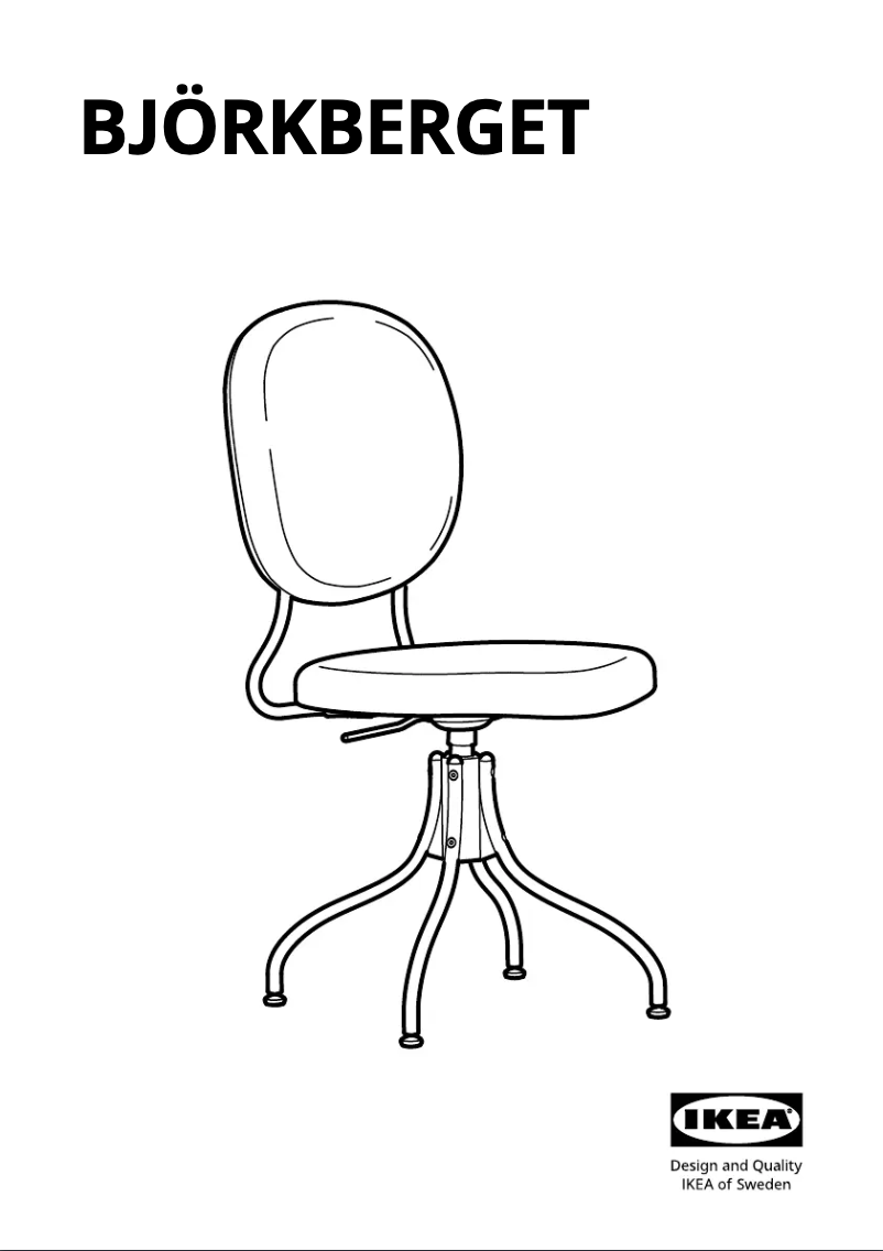 Image de la première page du manuel de l'appareil BJÖRKBERGET 604.871.59