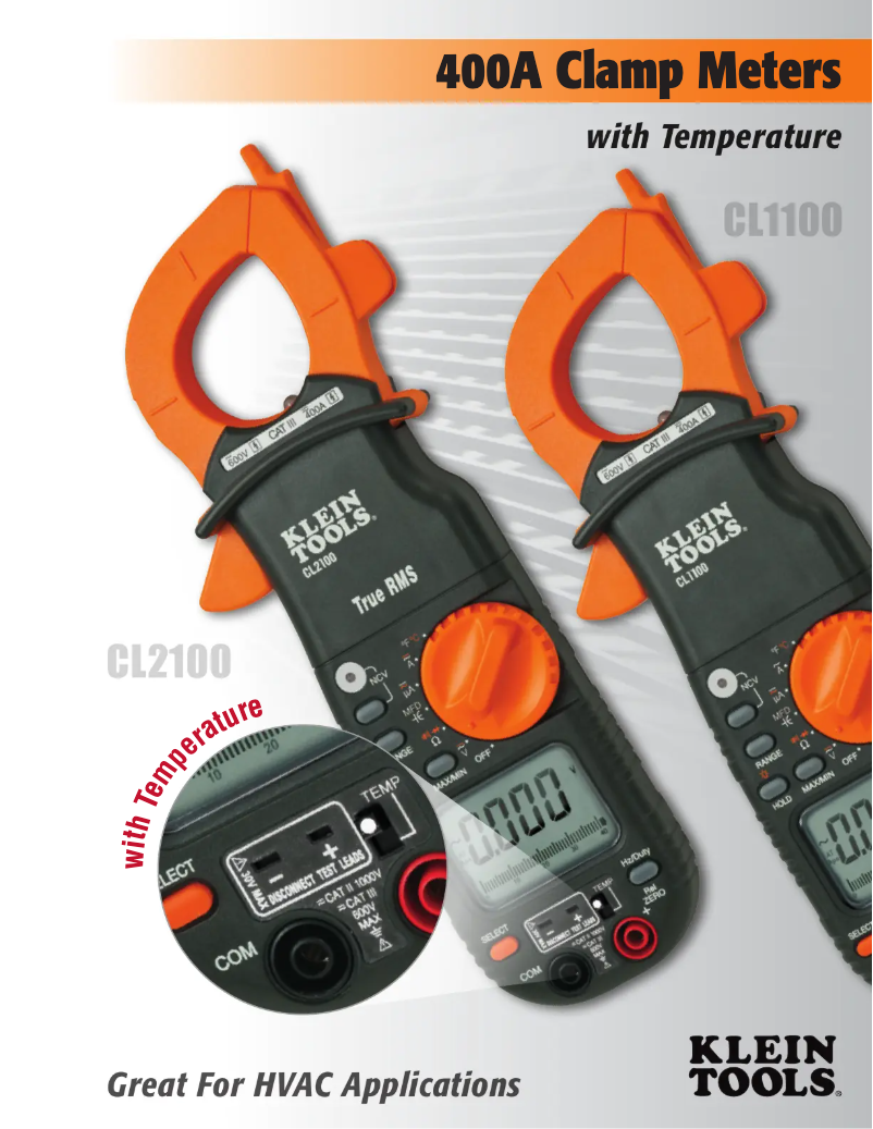 Página 1 del manual Folleto Klein Tools CL1100