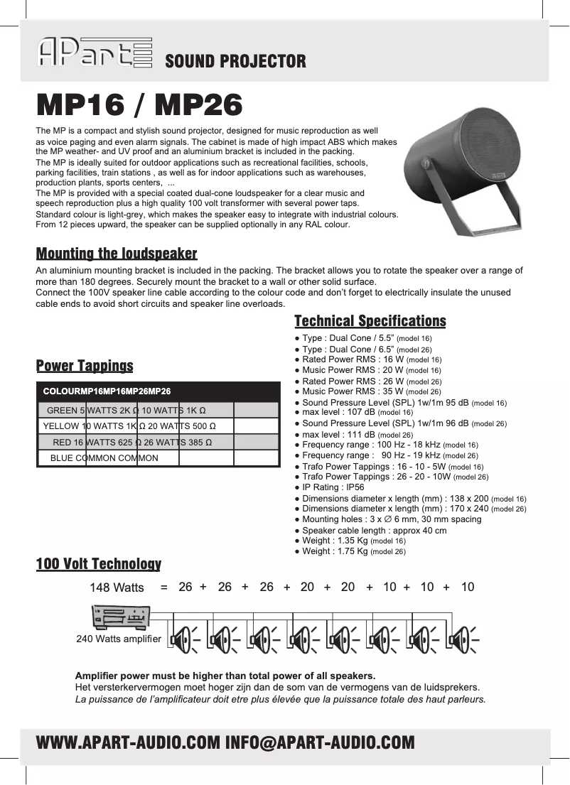 Image de la première page du manuel de l'appareil MP26-G