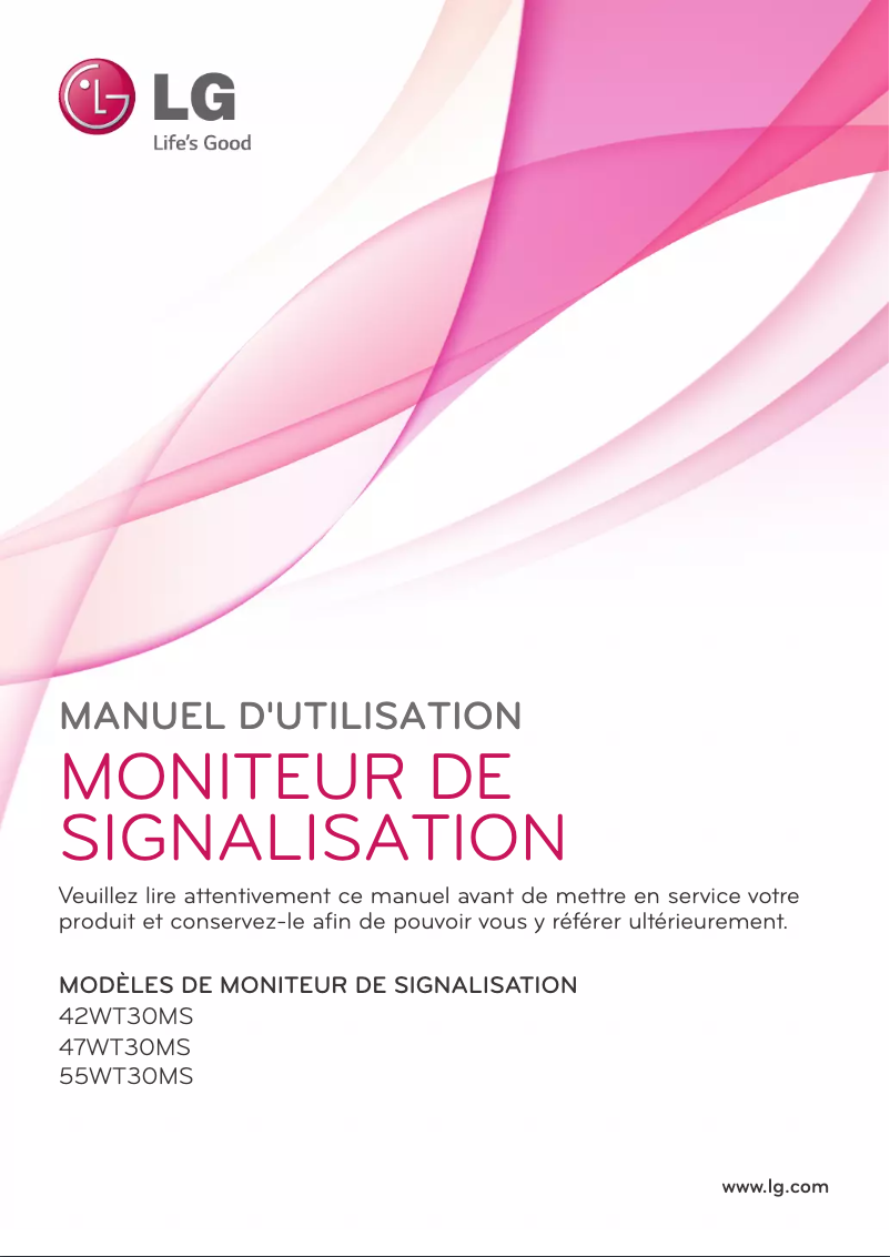 Page n°1 - Manuel utilisateur LG 55WT30MS-B