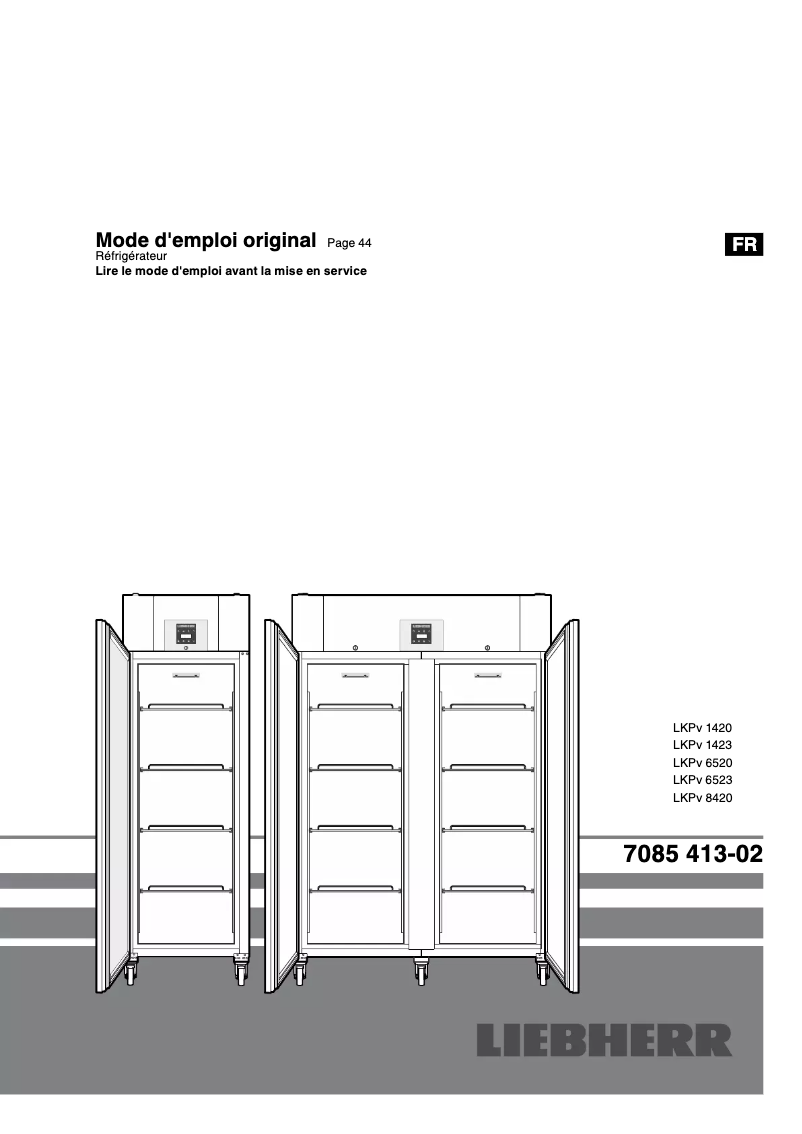 Page 1 de la notice Manuel utilisateur Liebherr LKPv 6520 MediLine