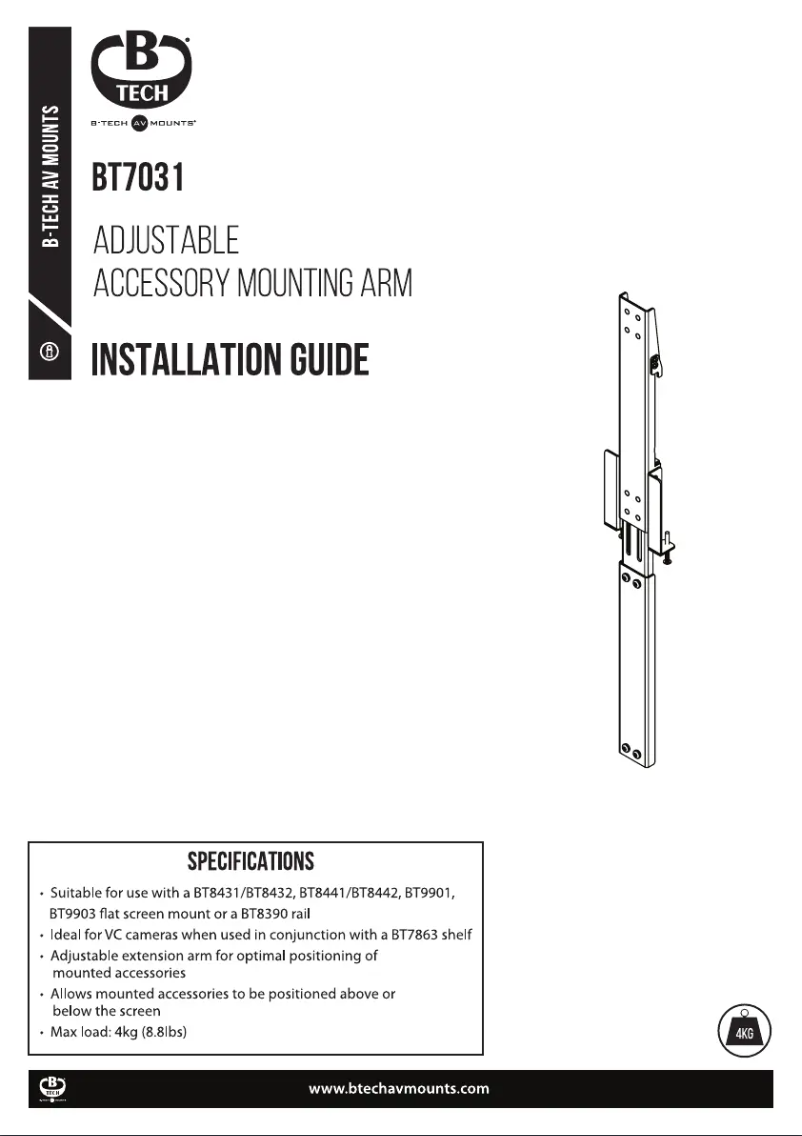 Image de la première page du manuel de l'appareil BT7031