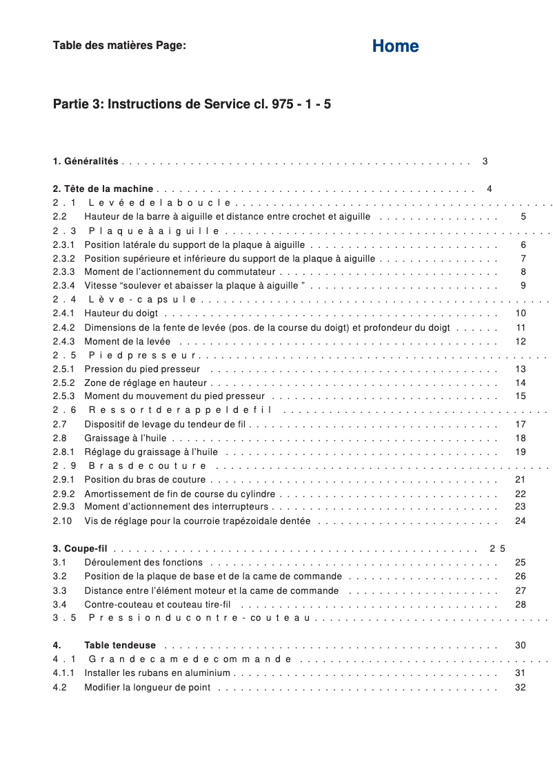Page 1 of the manual User Manual Dürkopp Adler 975