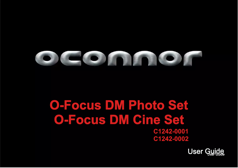 Page n°1 - Manuel utilisateur OConnor O-Focus Dual Mini Cine Set