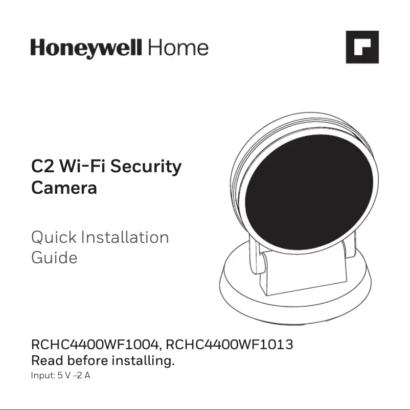 Page n°1 - Manuel utilisateur Honeywell RCHC4400WF1004