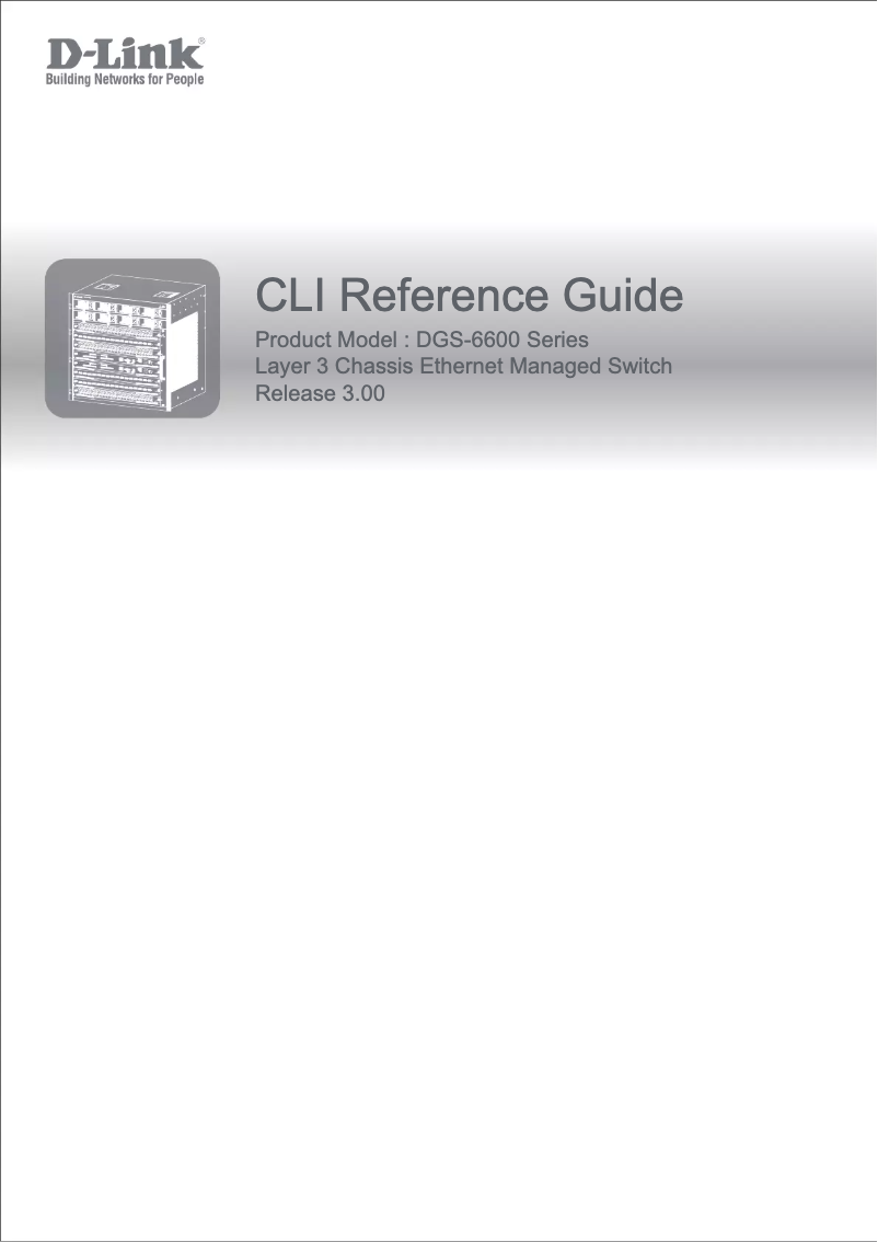 Image de la première page du manuel de l'appareil DGS-6608-SK