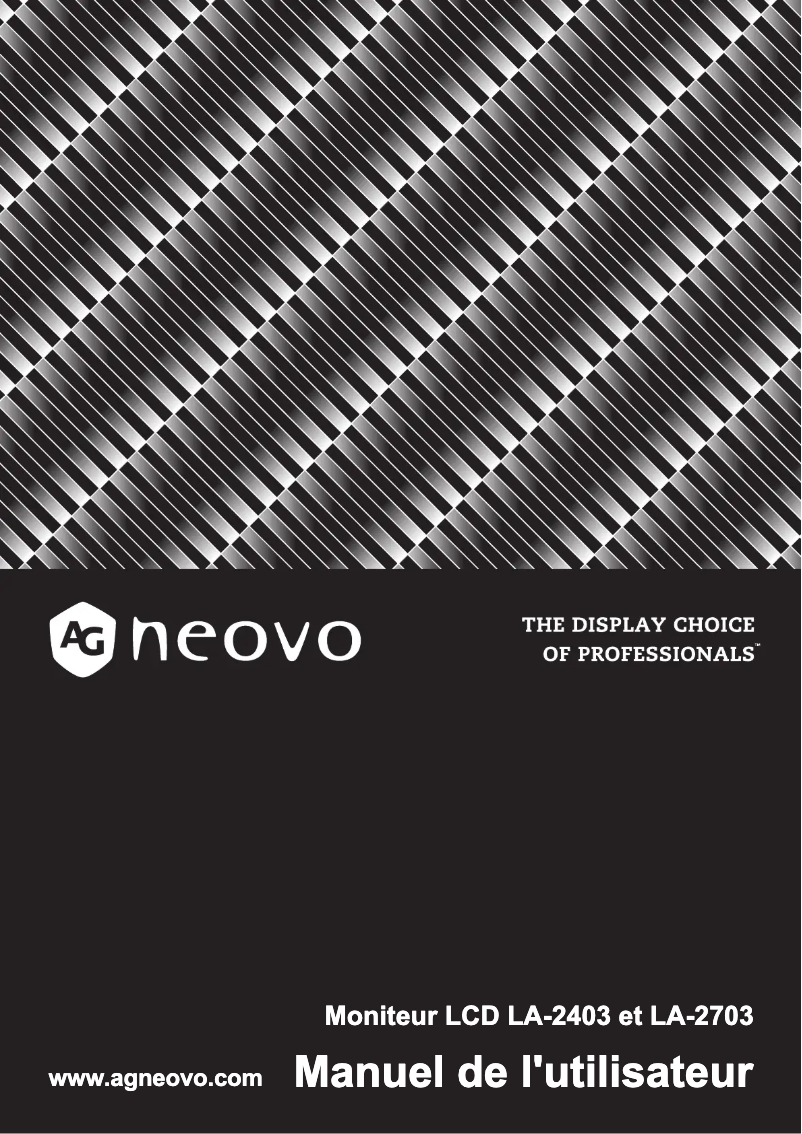 Page 1 de la notice Manuel utilisateur AG Neovo LA-2703