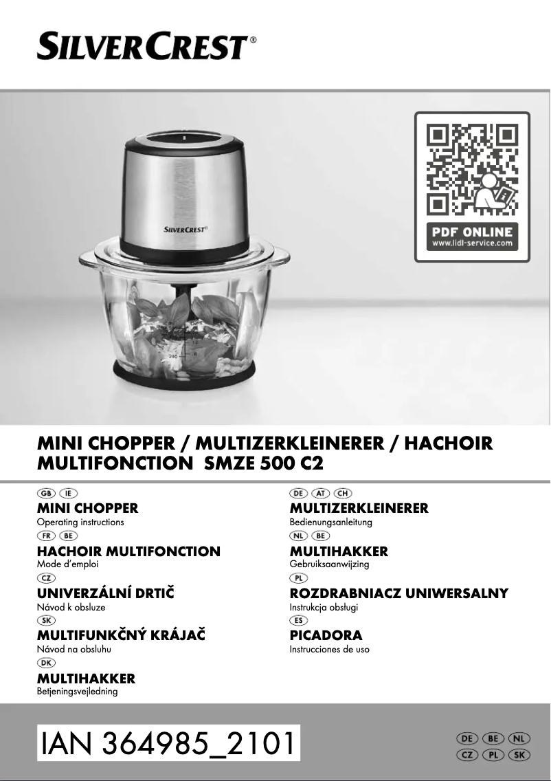 Page n°1 - Manuel utilisateur SilverCrest SMZS 260 E3