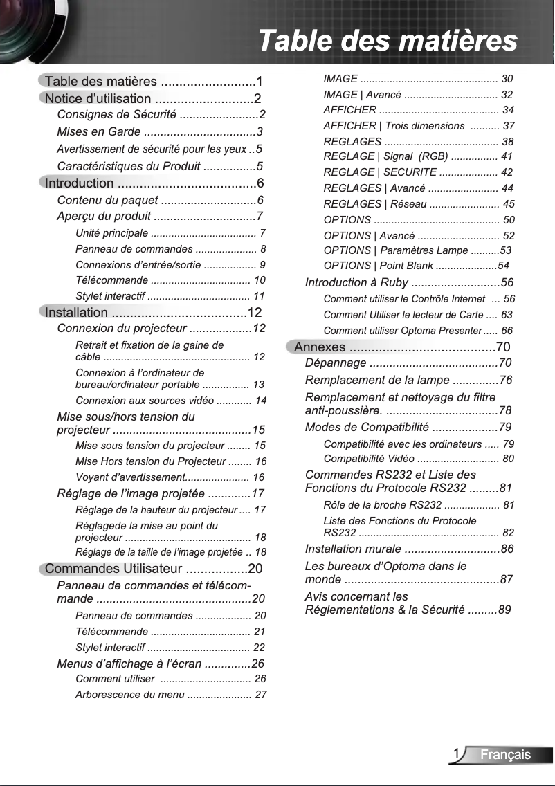 Image de la première page du manuel de l'appareil EW675UTis