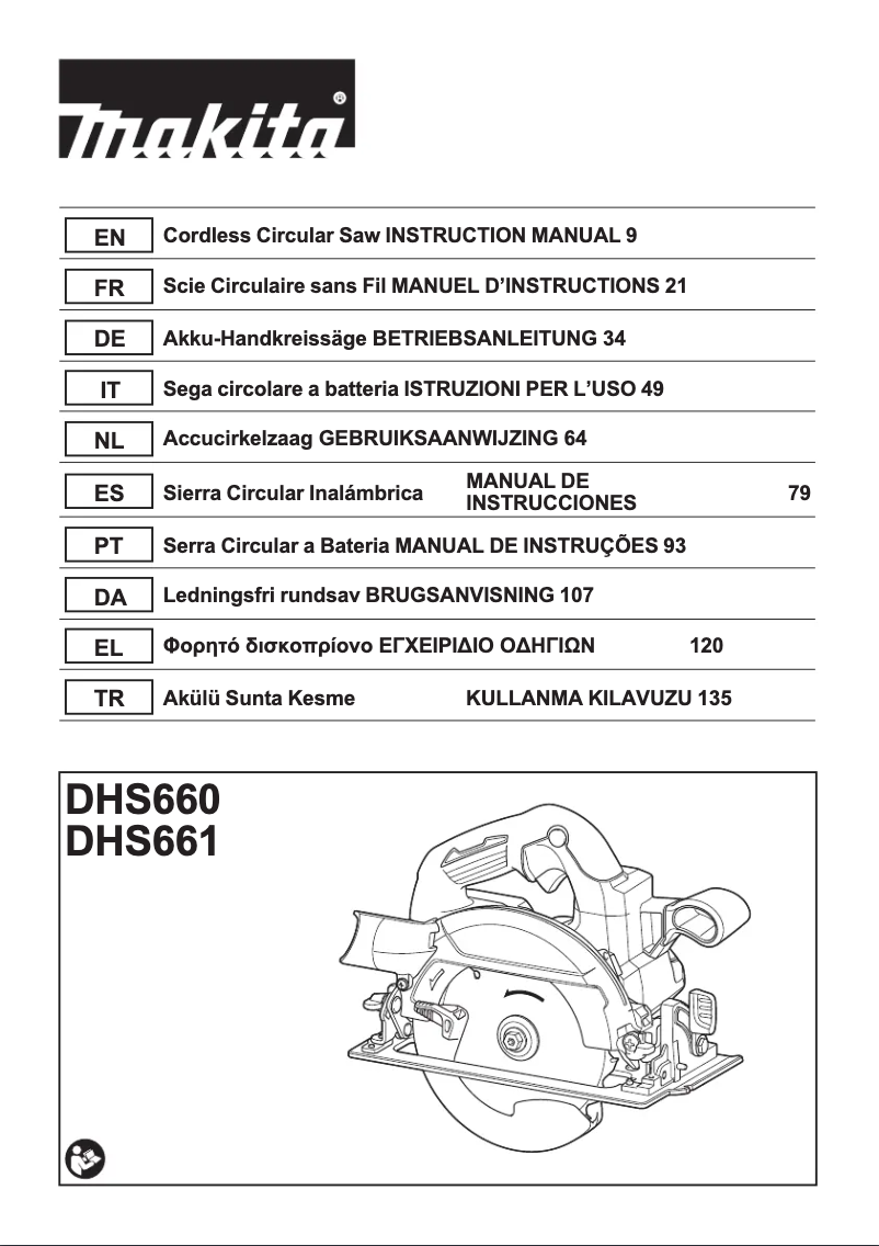 Page n°1 - Manuel utilisateur Makita DHS660Z