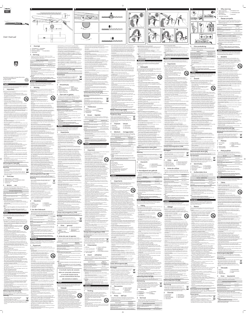 Page 1 de la notice Manuel utilisateur Philips BHS530