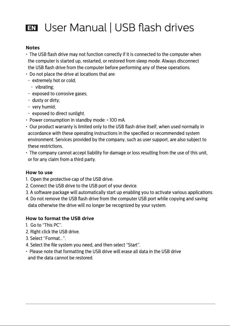 Page 1 de la notice Manuel utilisateur Philips FM64FD75D