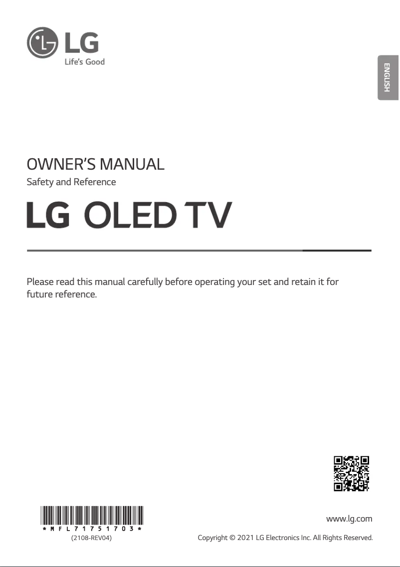Page 1 de la notice Manuel utilisateur LG OLED77C12LA