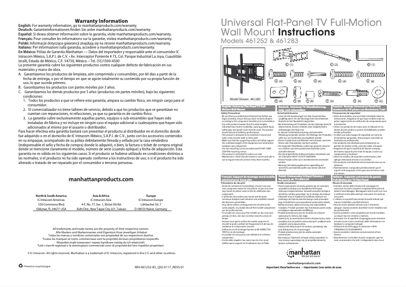 Image de la première page du manuel de l'appareil 461252