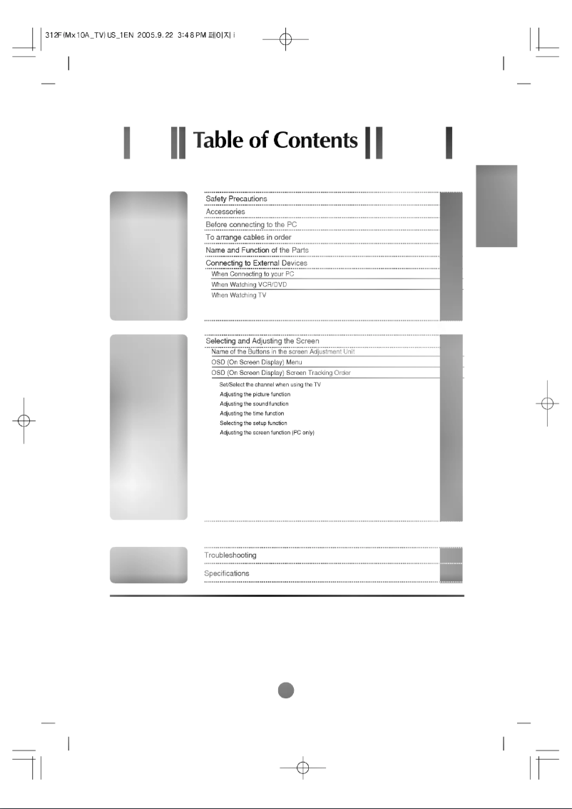 Page 1 de la notice Manuel utilisateur LG M1910A-BZ