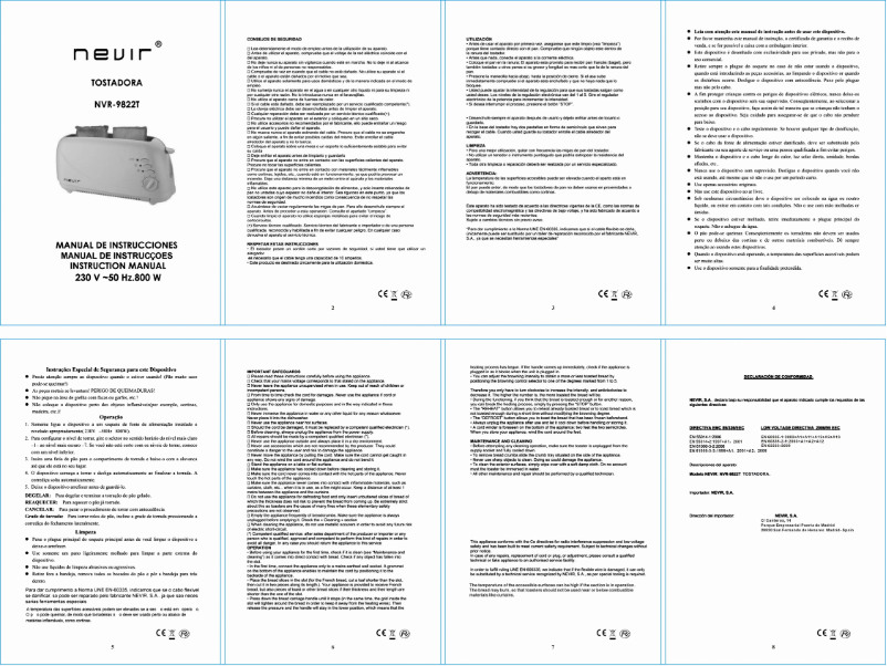 First page image of the manual for NVR-9822 T