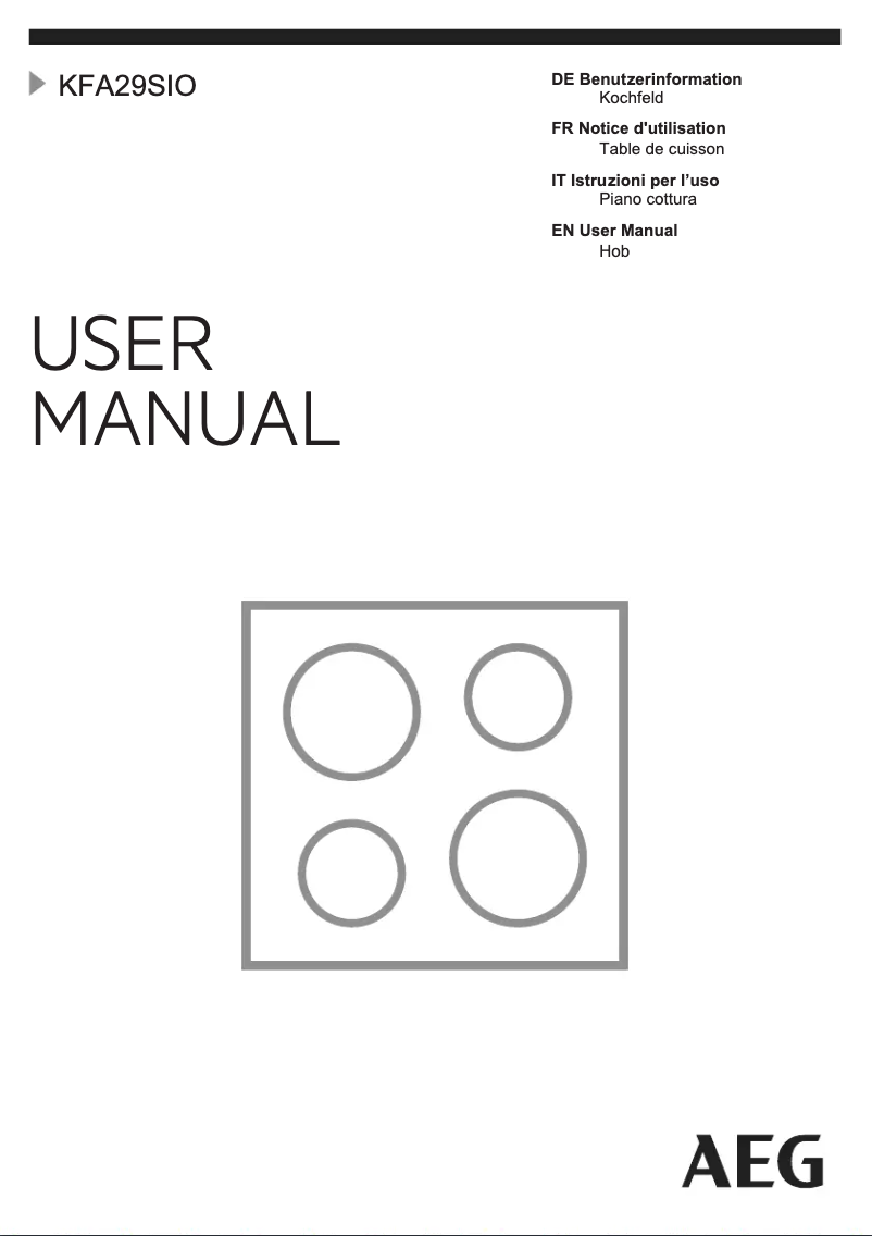 Página 1 del manual Manual de usuario AEG KFA29SIO