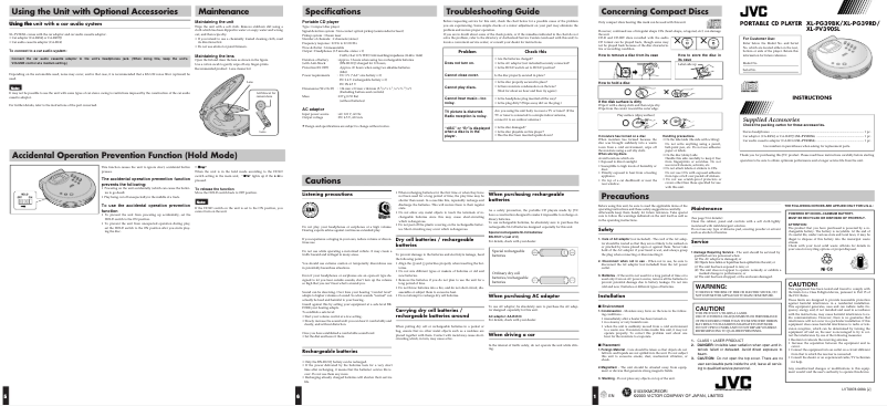 Image de la première page du manuel de l'appareil XLPG39BK