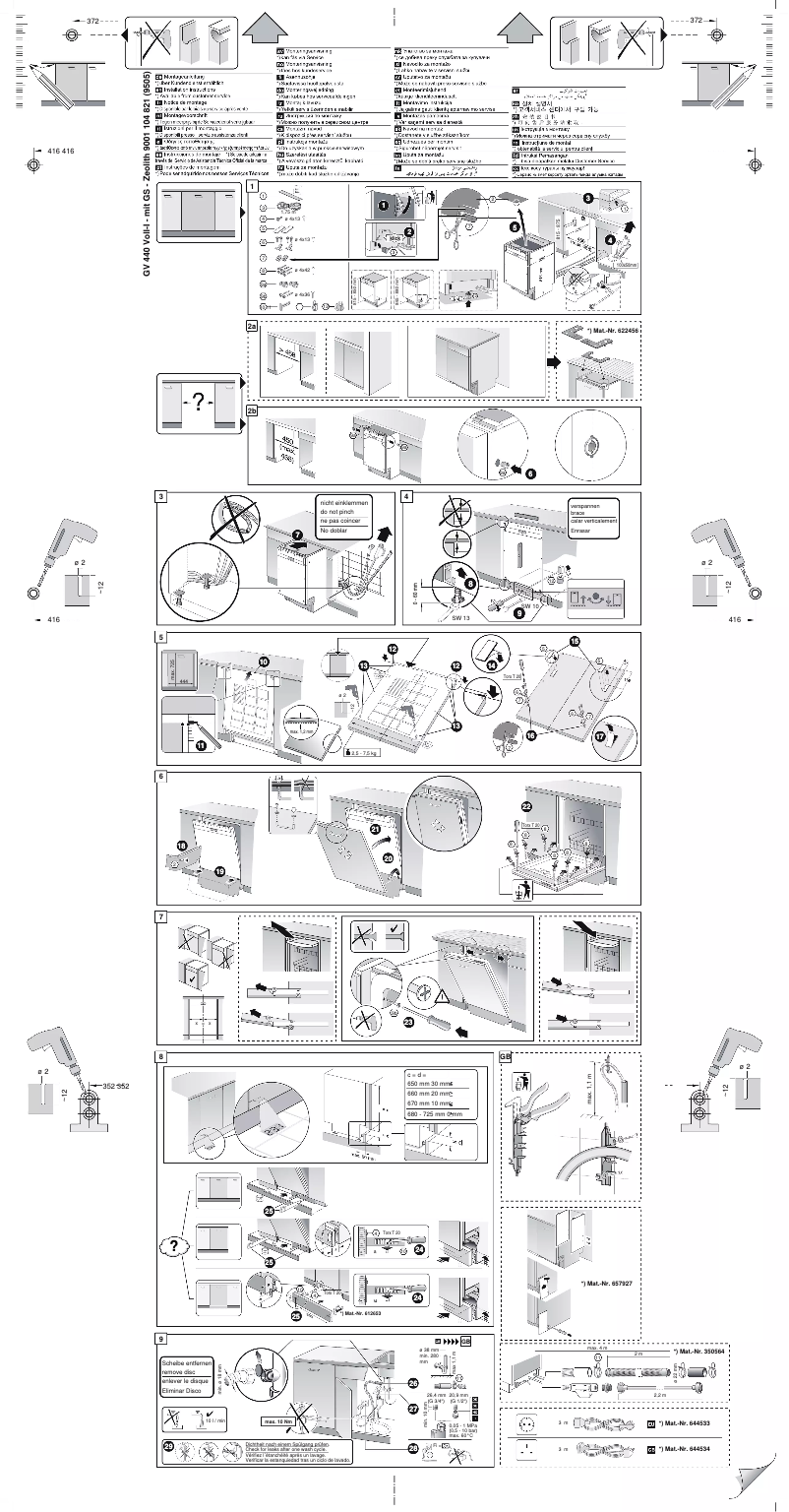 Page n°1 - Guide d'installation Gaggenau DF250141