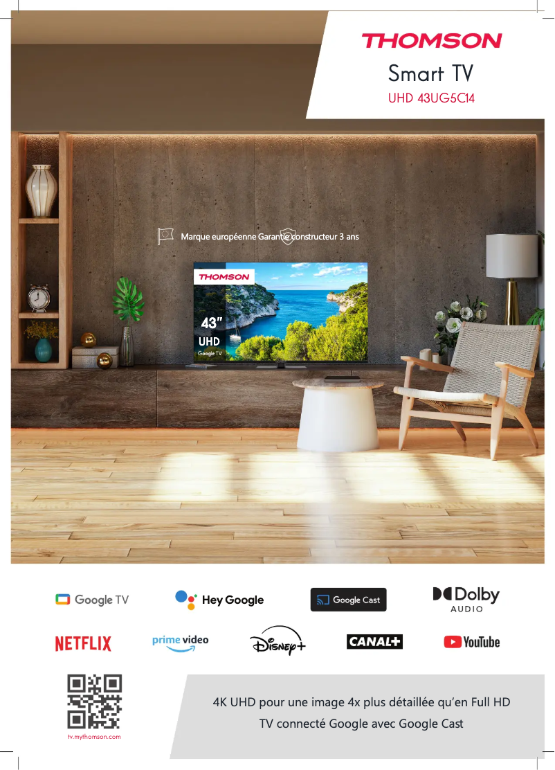 Page n°1 - Manuel utilisateur Thomson 43UG5C14