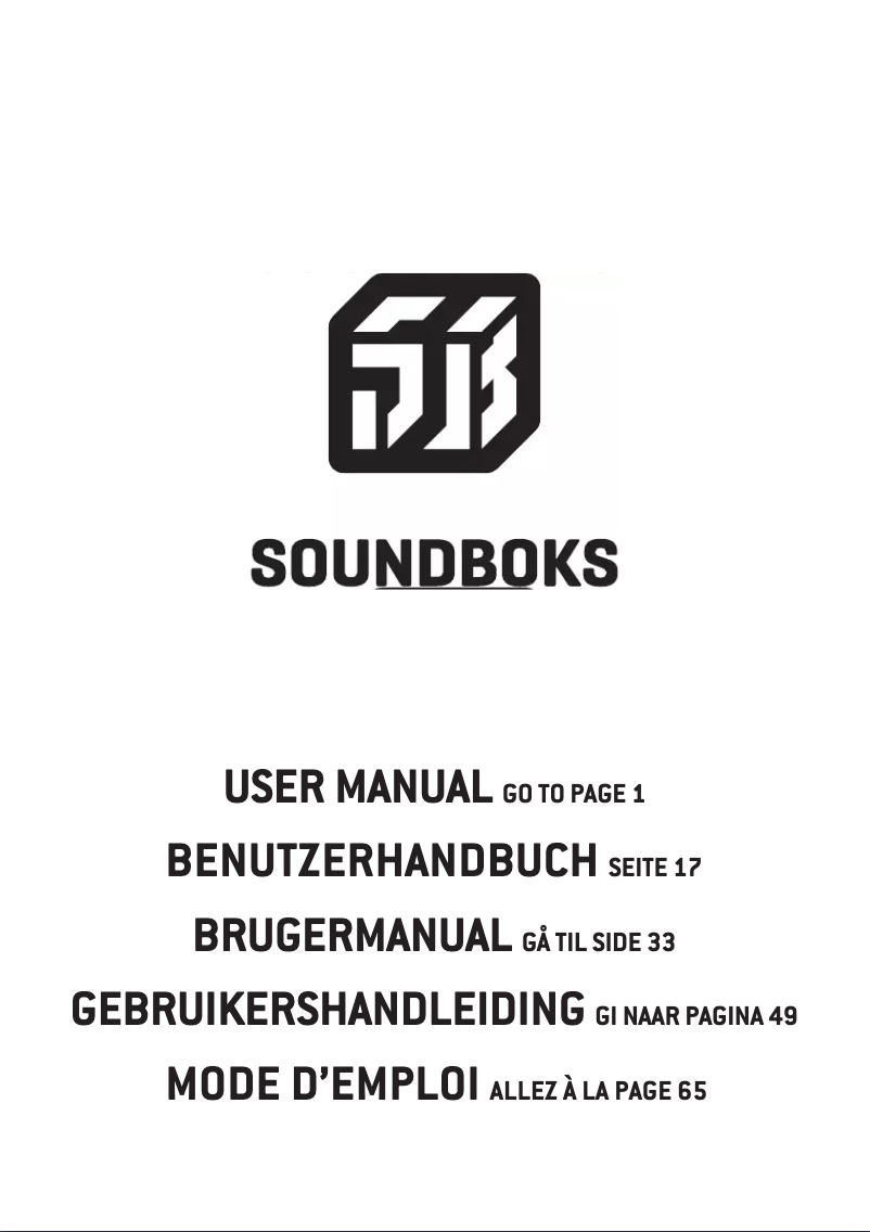 Page 1 de la notice Manuel utilisateur SOUNDBOKS 2