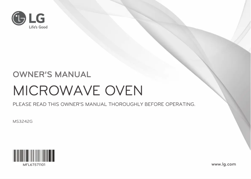 Page 1 de la notice Manuel utilisateur LG MS3242G