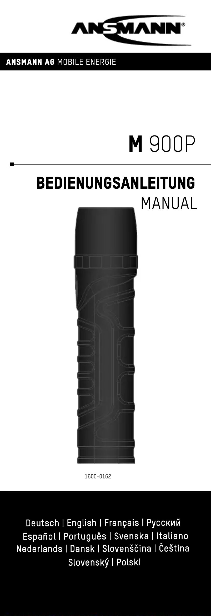 Page 1 de la notice Manuel utilisateur Ansmann M900P