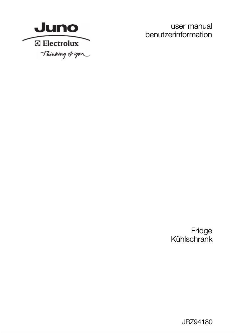 Image de la première page du manuel de l'appareil JRZ94180