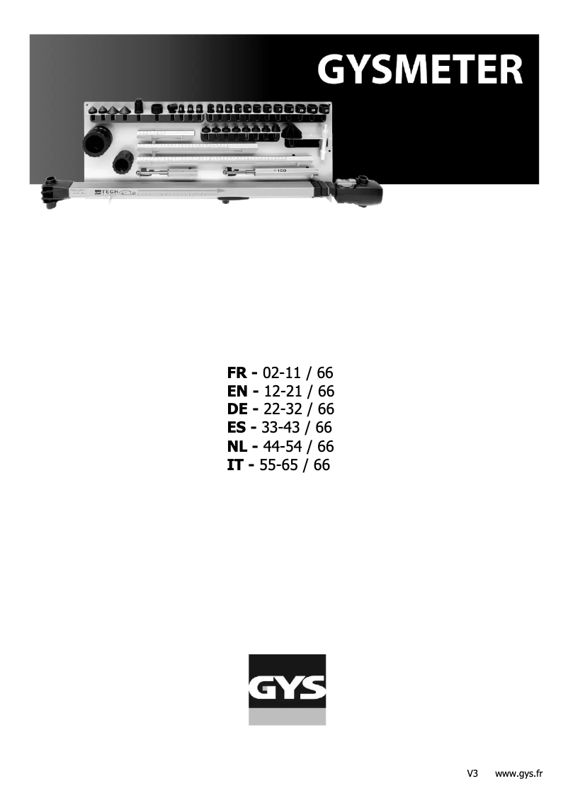Page 1 de la notice Manuel utilisateur GYS Gysmeter