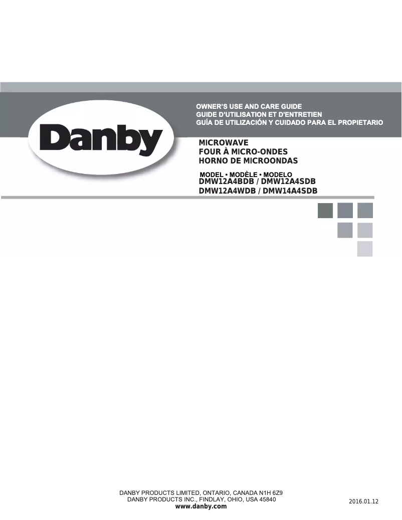 Page 1 de la notice Mode d'emploi Danby DMW14A4SDB