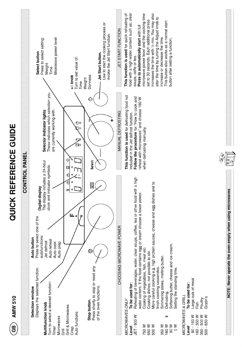 Page 1 de la notice Manuel utilisateur Whirlpool AMW 510 WH