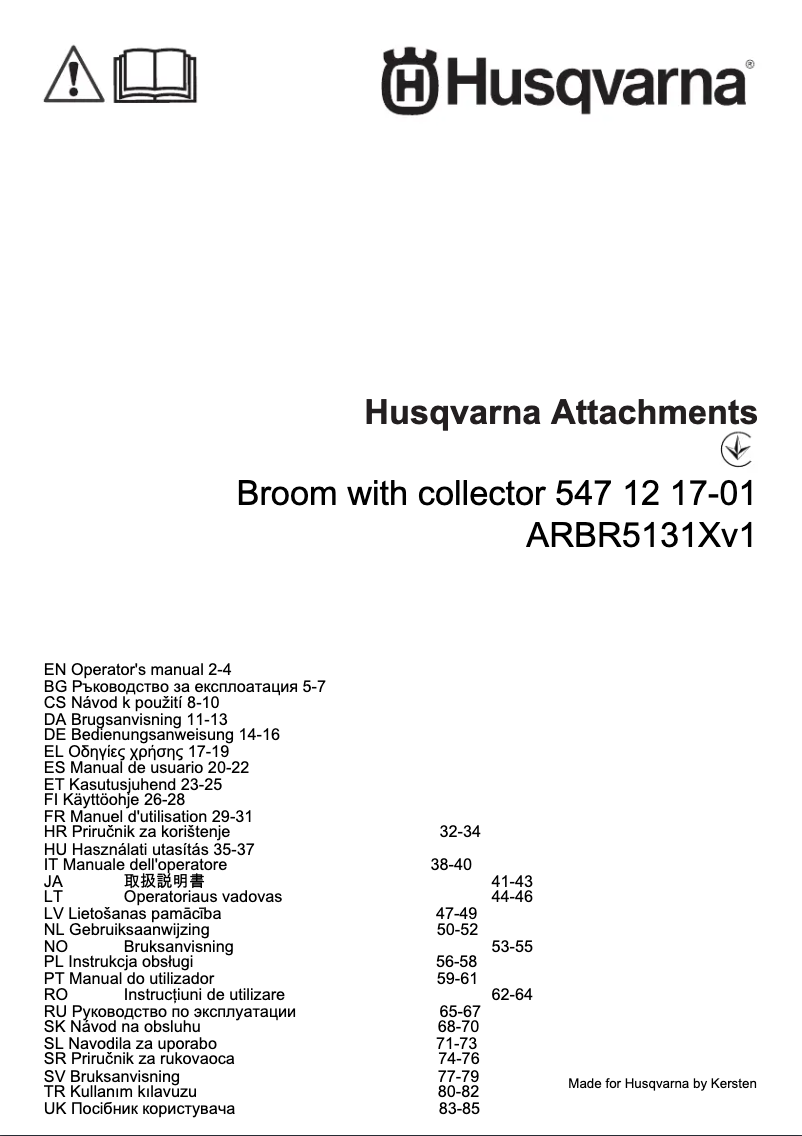 Image de la première page du manuel de l'appareil ARBR5131Xv1