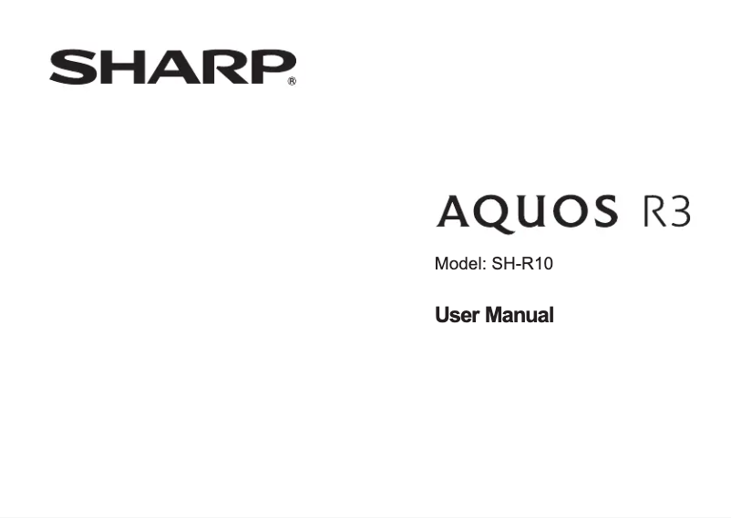Page n°1 - Manuel utilisateur Sharp Aquos R3