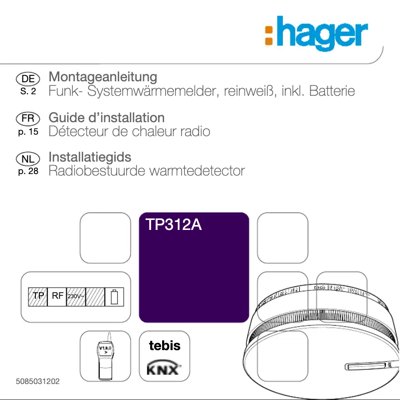 Image de la première page du manuel de l'appareil TP312A